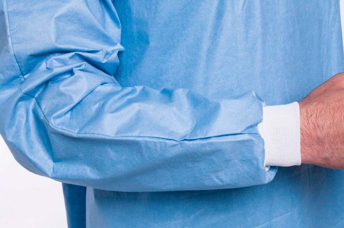 Kualitas tinggi PP non woven seragam keperawatan jas lab pendek