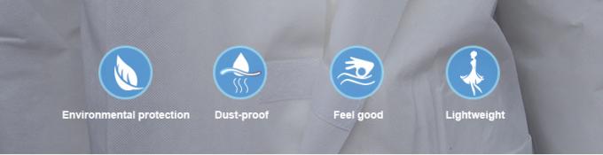 Sampel gratis Pelindung industri pakai baju SMS bukan tenunan sekali pakai dengan kap