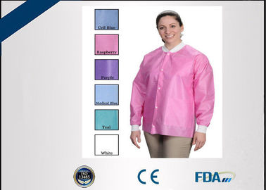 Eco Friendly Disposable Lab Coats , Sterile Disposable Visitor Coats