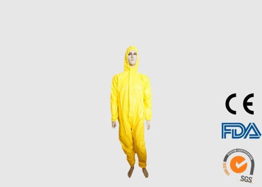 Pakaian Pelindung Ringan Sekali Pakai Warna Kuning Untuk Penyemprotan Pestisida