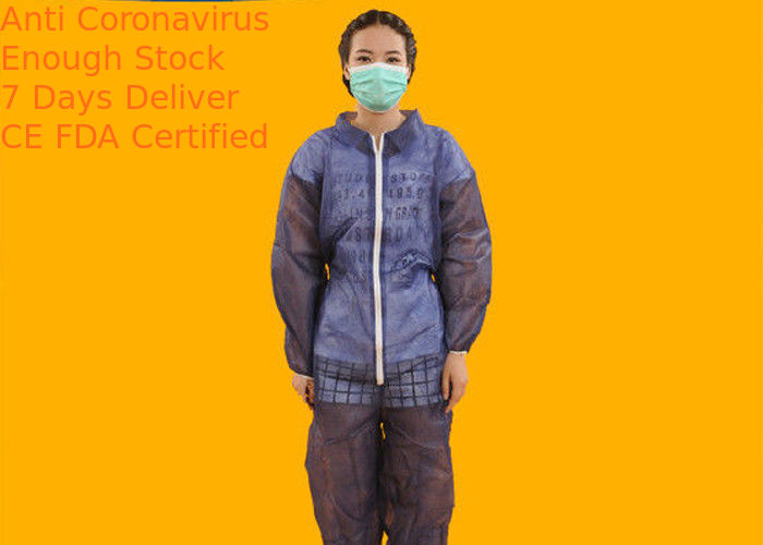 Microporous Disposable Non Woven Coverall For Laboratory / Workshop / Clean Room