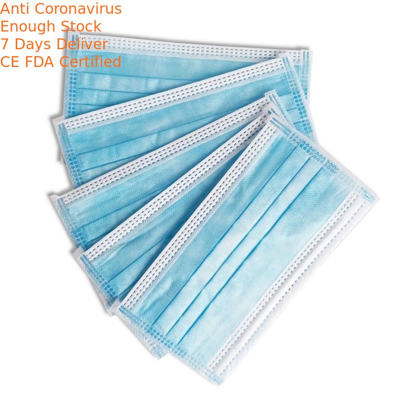 Comfortable Disposable Face Mask Anti Virus Size 17.5 X 9.5cm Elastic Earloop Style