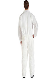 Cina Coverall Sekali Pakai Non Woven Cocok Untuk Pencegahan Bakteri / Partikulat / Cairan pabrik
