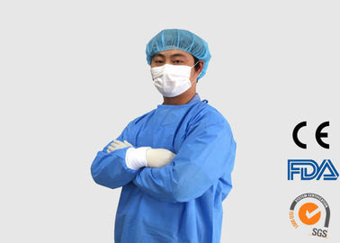 Disposable Non Woven Isolasi Gown Waterproof Untuk Perlindungan Staf Medis