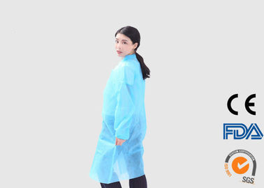 Gaun Ujian Medis Sekali Pakai Lengan Panjang, Mantel Lab Sekali Pakai Non Woven