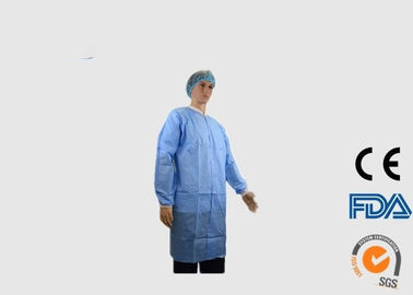 Cina 35G SMS Sekali Pakai Dental Lab Jaket Bukti Cair Dengan Manset Rajutan pabrik