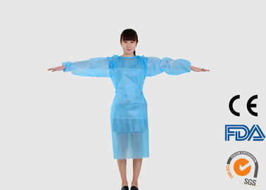 Gaun Medis Sekali Pakai Non Woven Warna Biru Untuk Mencegah Infeksi Silang