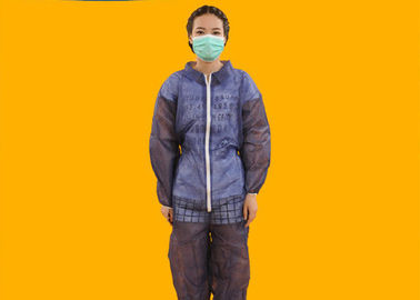 Cina Microporous Disposable Non Woven Coverall Untuk Laboratorium / Bengkel / Ruang Bersih pabrik