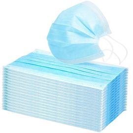 Cina Masker Wajah Sekali Pakai Warna Biru Berat 25 + 25 + 25gsm Perlindungan Pernafasan pabrik